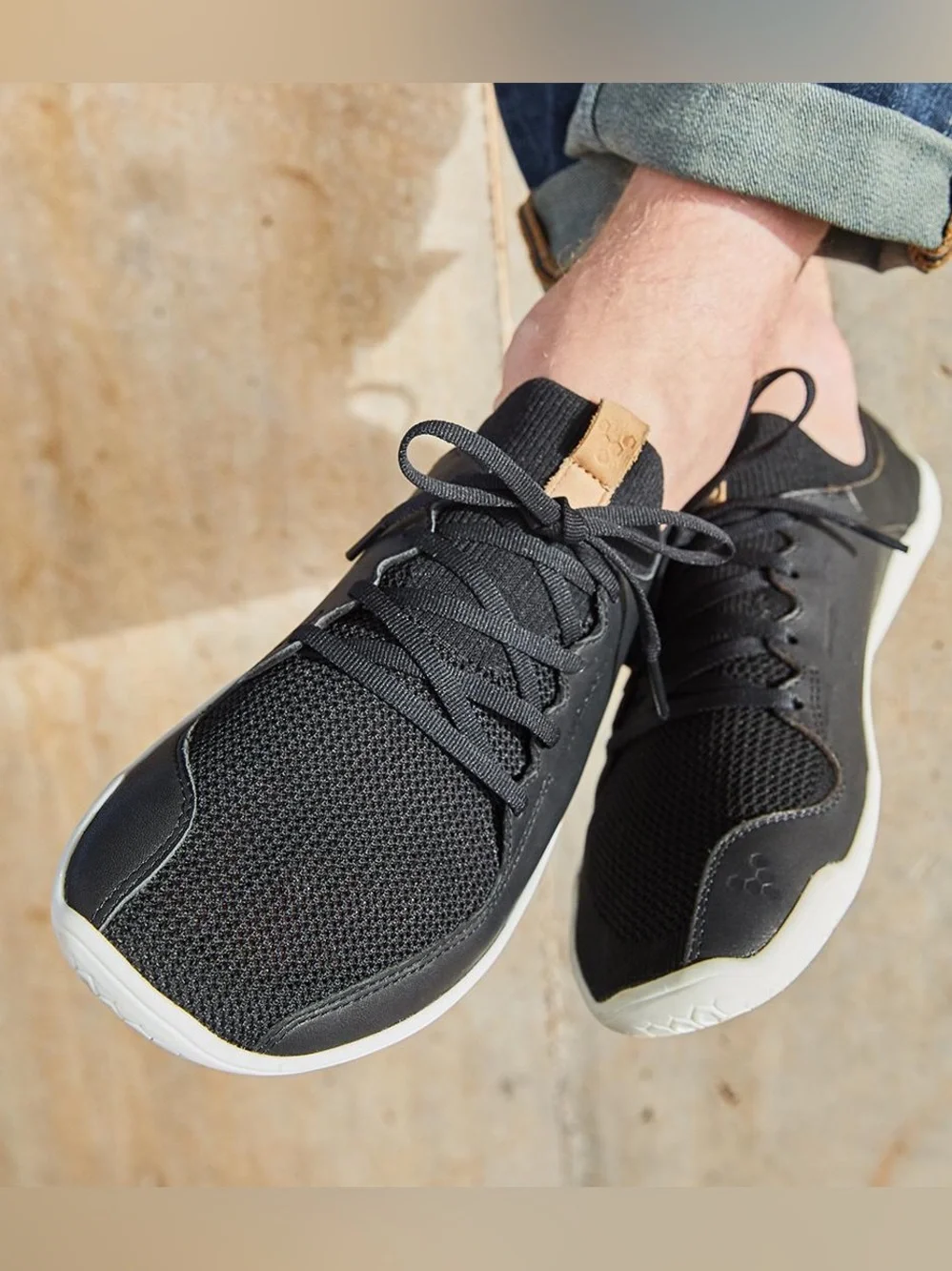 Vivobarefoot Primus Knit and Leather Barefoot Sneakers Vivo barefoot